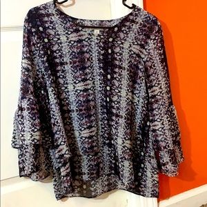 Blue, Purple, and Pink Blouse